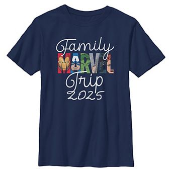 Boys 8-20 Marvel Avengers Family Trip 2025 Graphic Tee