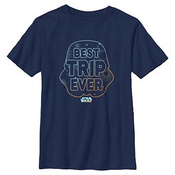 Boys 8-20 Star Wars Trooper Helmet Best Trip Ever Graphic Tee
