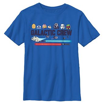 Boys 8-20 Star Wars Galactic Crew Characters And Lightsabers Graphic Tee