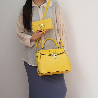 MKF Collection Aurora Women's Satchel Shoulder Bag with Wallet by Mia k