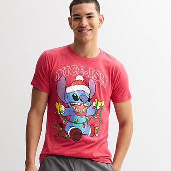 Men's Disney's Lilo & Stitch Nice-ish Christmas Graphic Tee