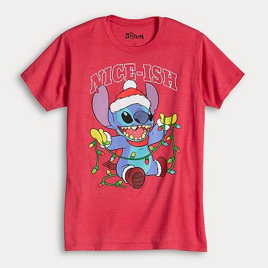Men's Disney's Lilo & Stitch Nice-ish Christmas Graphic Tee