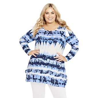 Avenue Women's Plus Size Leisure Button Tunic