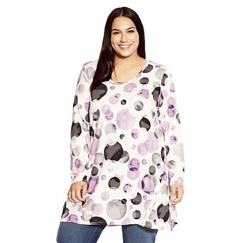Avenue Women's Plus Size Leisure Button Tunic