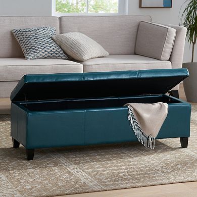 Merax Storage Ottoman, Pu Upholstery, Versatile Storage & Seating