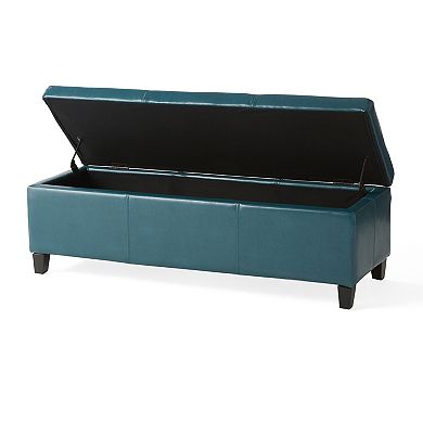 Merax Storage Ottoman, Pu Upholstery, Versatile Storage & Seating