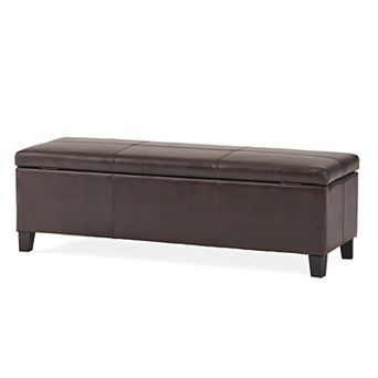Merax Storage Ottoman, Pu Upholstery, Versatile Storage & Seating