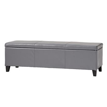 Merax Storage Ottoman, Pu Upholstery, Versatile Storage & Seating