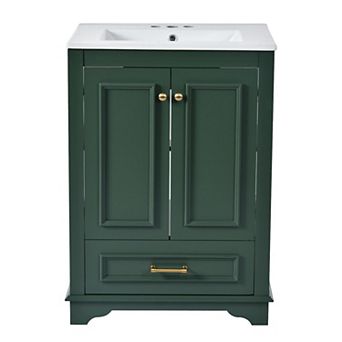 Merax 24'' Bathroom Vanity with Ceramic Sink Combo, Modern Freestanding Storage Cabinet