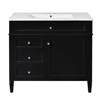 Merax 36'' Bathroom Vanity with Top Sink, Modern Bathroom Storage Cabinet