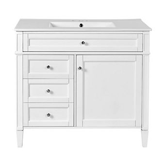 Merax 36'' Bathroom Vanity with Top Sink, Modern Bathroom Storage Cabinet