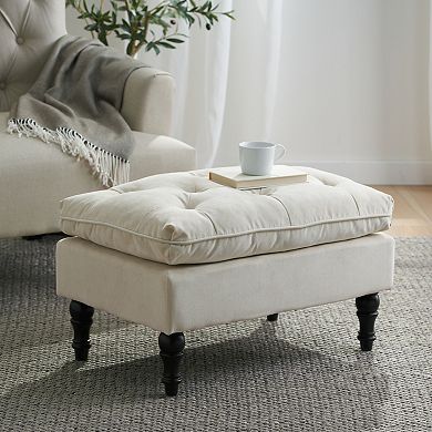 Merax Elegant and Comfortable Pillow Top Ottoman for Living Room Seating