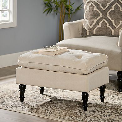 Merax Elegant and Comfortable Pillow Top Ottoman for Living Room Seating