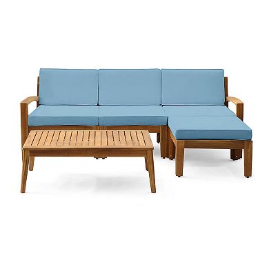 Merax Outdoor L Shape Sectional Patio Sofa Set