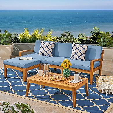 Merax Outdoor L Shape Sectional Patio Sofa Set