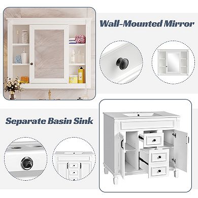 Merax 36'' Bathroom Vanity with Top Sink