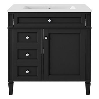 Merax 30'' Bathroom Vanity with Top Sink, Modern Bathroom Storage Cabinet