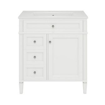 Merax 30'' Bathroom Vanity with Top Sink, Modern Bathroom Storage Cabinet