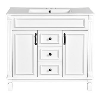 Merax 36'' Bathroom Vanity with Top Sink, Modern Bathroom Storage Cabinet