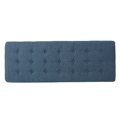 Merax Ottoman with Solid Wood Frame, Rectangular Seating Ottoman Bench