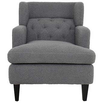 Merax Upholstered Accent Chair Tufted Armchair for Living Room