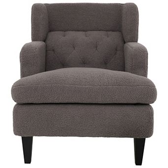 Merax Upholstered Accent Chair Tufted Armchair for Living Room