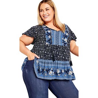 Avenue Women's Plus Size Enchanted Top