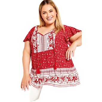 Avenue Women's Plus Size Enchanted Top