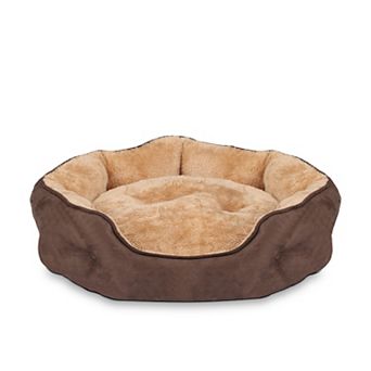 Aoodor Small Pet Bed, Round Cat Bed Washable for Indoor Cats, Non-Slip Base and Removable Cushion