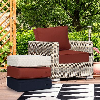 Aoodor 24x25x6'' Outdoor Deep Seat Cushion Set with spring, Sunbrella Fabric