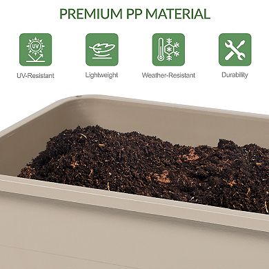 Aoodor 3 pc Raised Garden Bed, Elevated Planter Box with Self-watering Design