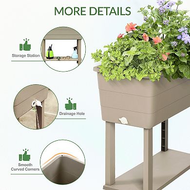 Aoodor 3 pc Raised Garden Bed, Elevated Planter Box with Self-watering Design