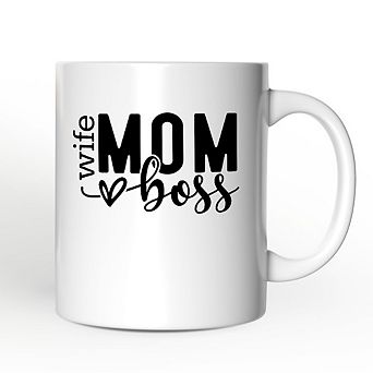 Wife Mom Boss Mug, Empowered Gift for Mothers
