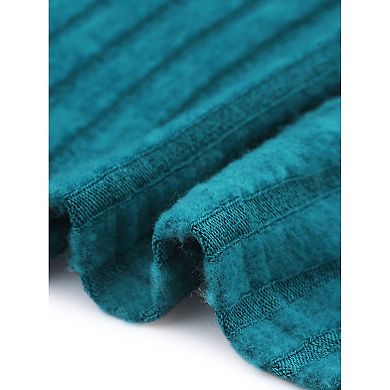 Plus Size Sweaters for Women Round Neck Long Sleeve Ribbed Knit Loose Pocket Pullover Top