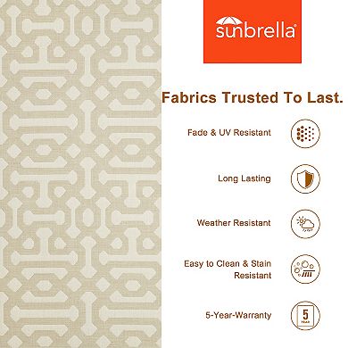 Aoodor 24x25x6'' Outdoor Deep Seat Cushion Set with spring, Set of 2, Sunbrella Fabric