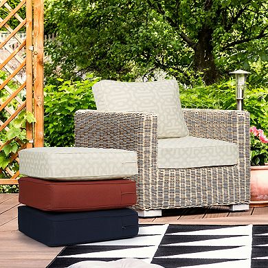 Aoodor 24x24x6'' Outdoor Deep Seat Cushion Set with spring, Sunbrella Fabric