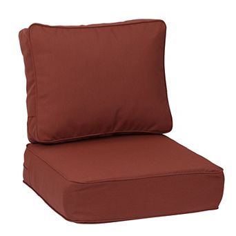 Aoodor 24x24x6'' Outdoor Deep Seat Cushion Set with spring, Sunbrella Fabric