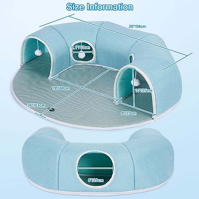 2 in 1 Detachable Arch Cat Tunnel & Cooling Pad