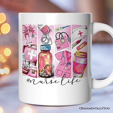 Nurse Life Mug, Coquette Medical Worker Appreciation Gift