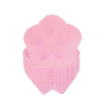 18 pc Silicone Cupcake Liners, 2.75 Inch Reusable Nonstick Baking Cups Star Shape