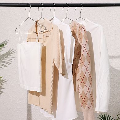 Stainless Steel Hangers, Durable Space Saving Clothes Hangers for Clothing, Closet, Coats or Pants