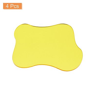 4pcs Acrylic Irregular Coasters, Cloud Shape Coffee Cup Coaster Ornaments 4.7"x4"