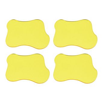 4 pc Acrylic Irregular Coasters, Cloud Shape Coffee Cup Coaster Ornaments 4.7"x4"