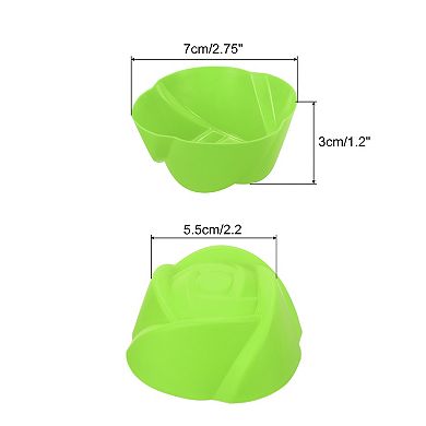 18pcs Silicone Cupcake Liners, 2.75 Inch Reusable Nonstick Baking Cups Flower Shape