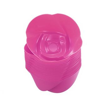 18 pc Silicone Cupcake Liners, 2.75 Inch Reusable Nonstick Baking Cups Flower Shape