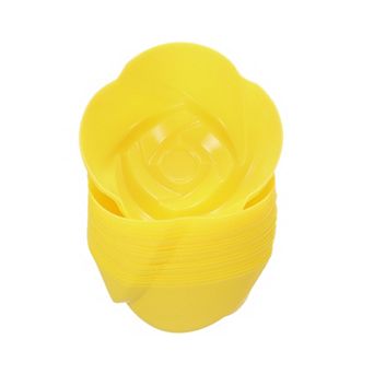 18 pc Silicone Cupcake Liners, 2.75 Inch Reusable Nonstick Baking Cups Flower Shape