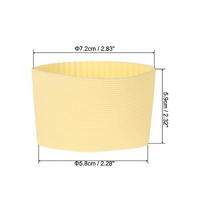 3Pcs Coffee Cup Sleeve, Silicone Cup Sleeve Non-slip Glass Water Bottle Mug Sleeves