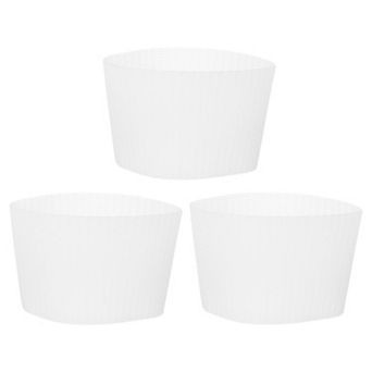 3 pc Coffee Cup Sleeve, Silicone Cup Sleeve Non-slip Glass Water Bottle Mug Sleeves