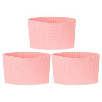 3 pc Coffee Cup Sleeve, Silicone Cup Sleeve Non-slip Glass Water Bottle Mug Sleeves