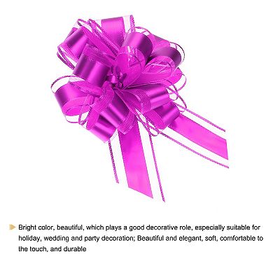 12pcs 8 Inch Extra Large Pull Bow Metallic Gift Wrapping Bows Ribbon Organza